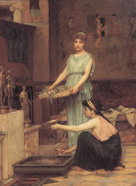 John William Waterhouse The Household Gods oil painting picture